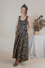 Flow Dress - Gold Flannel Flower