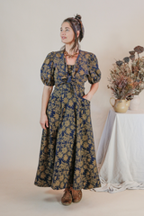 Flow Dress - Gold Flannel Flower