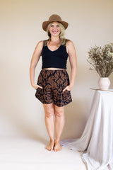 High Waisted Shorts - Burdock and Bird Print (8)