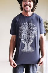 Organic Cotton Unisex Tee - Interconnection Print