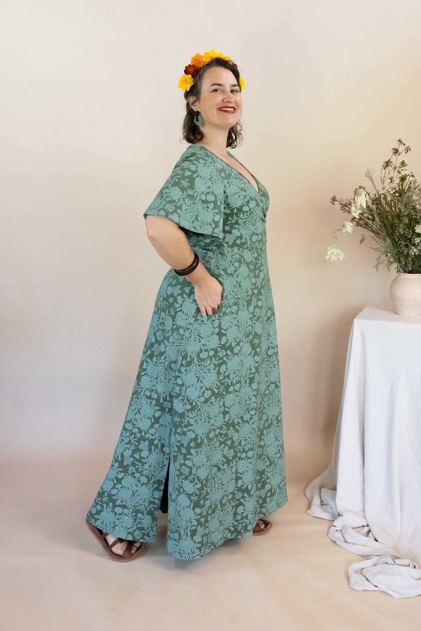 Wrap Dress - Marigold Connection Print