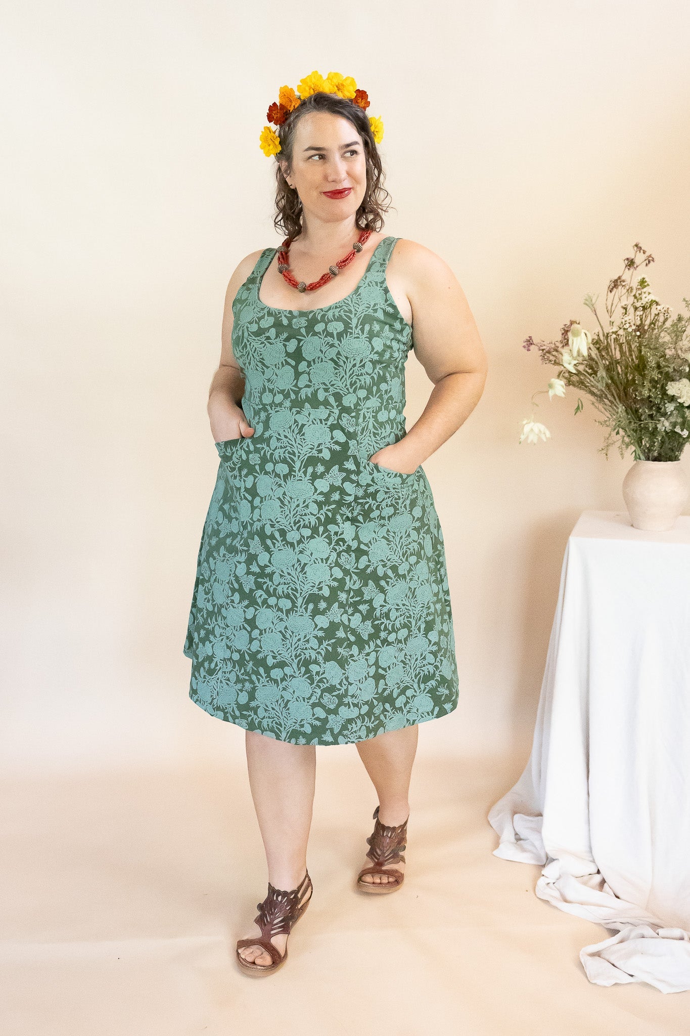 Poppy Dress - Marigold Connection Print