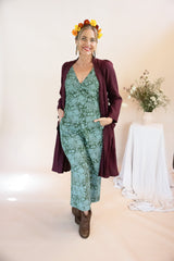 Wide Leg Jumpsuit - Marigold Connection Print