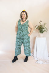 Wide Leg Jumpsuit - Marigold Connection Print