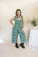 Wide Leg Jumpsuit - Marigold Connection Print