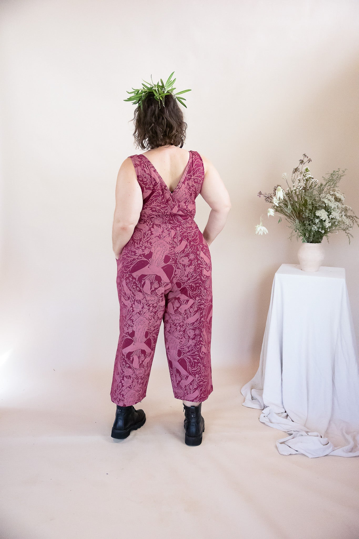 Wide Leg Jumpsuit - Self Care Print