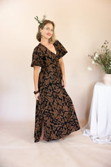 Wrap Dress - Burdock and Bird Print