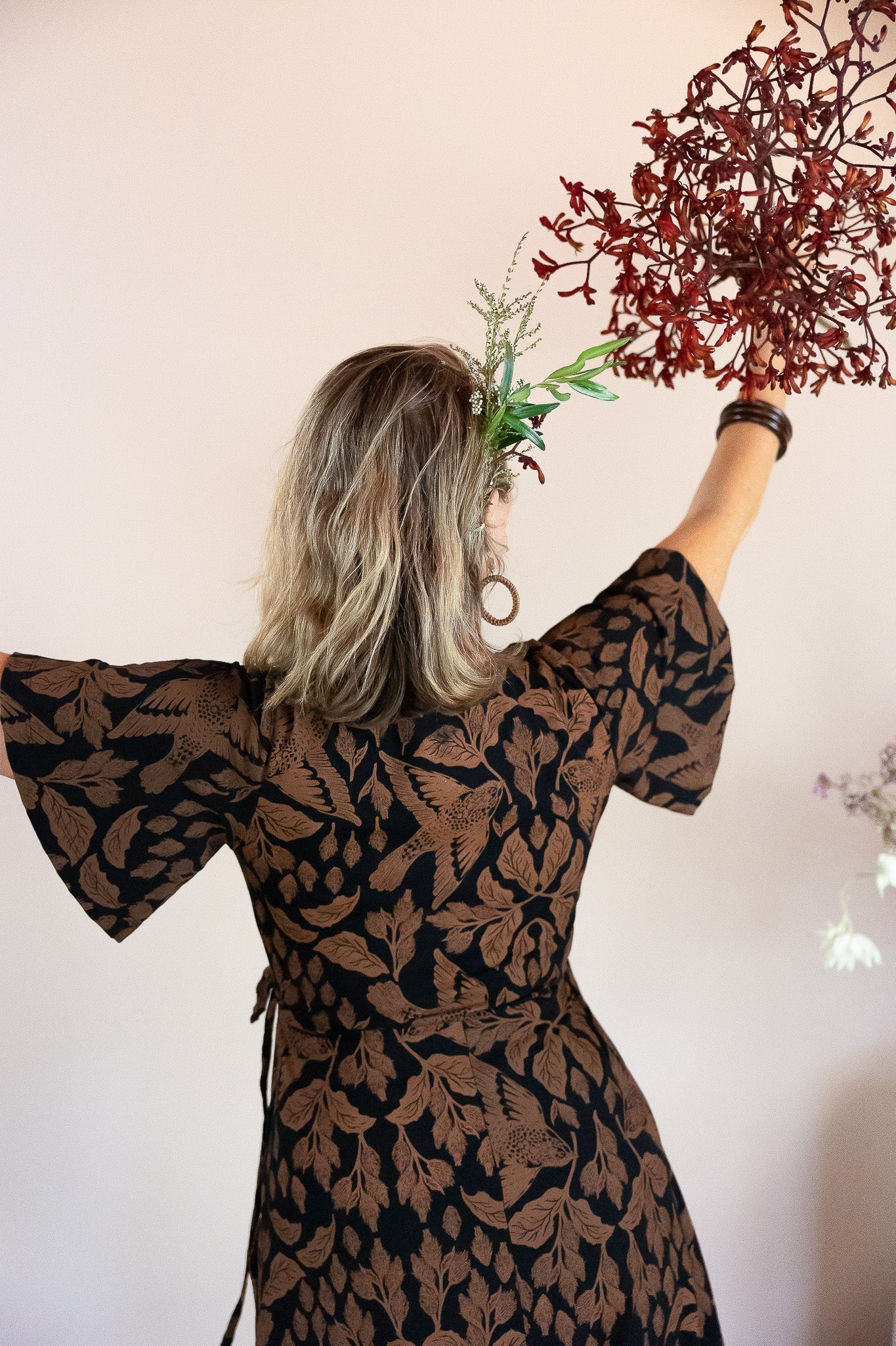 Wrap Dress - Burdock and Bird Print