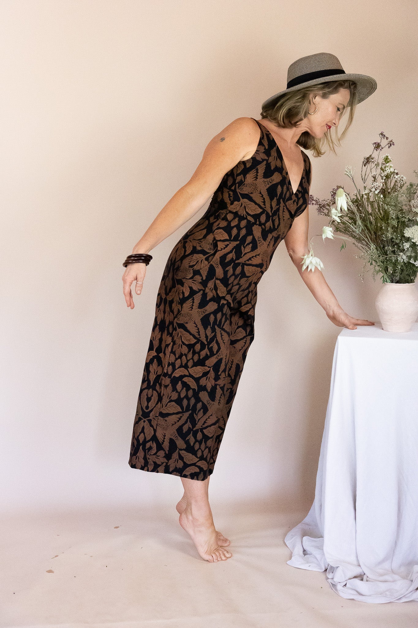 Wide Leg Jumpsuit - Burdock and Bird Print