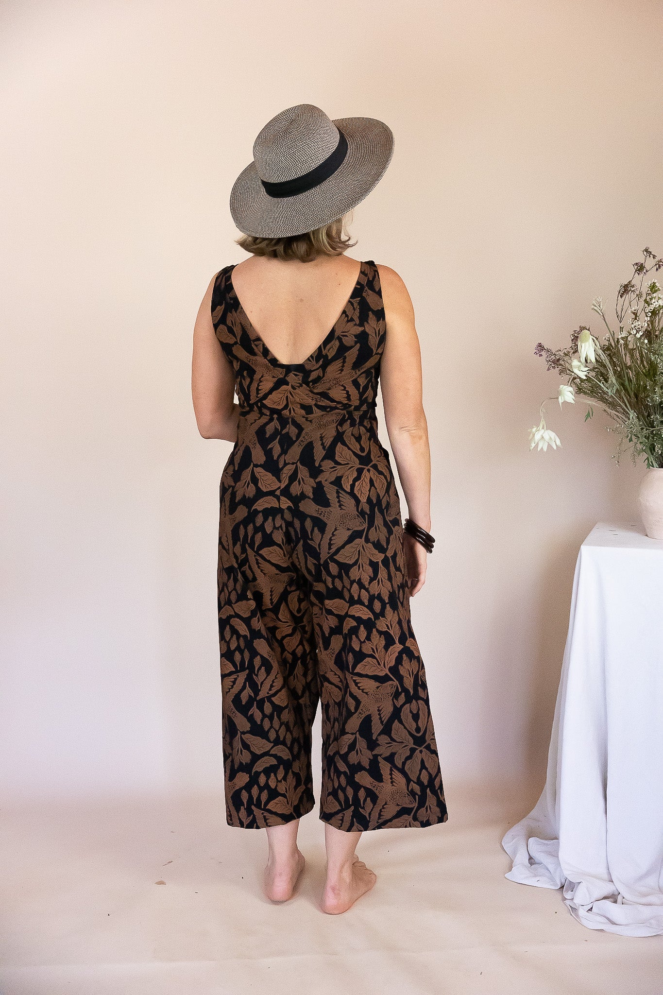 Wide Leg Jumpsuit - Burdock and Bird Print