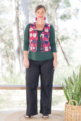 Grevillea Waistcoat - Flower Dream in Hot (size 10)